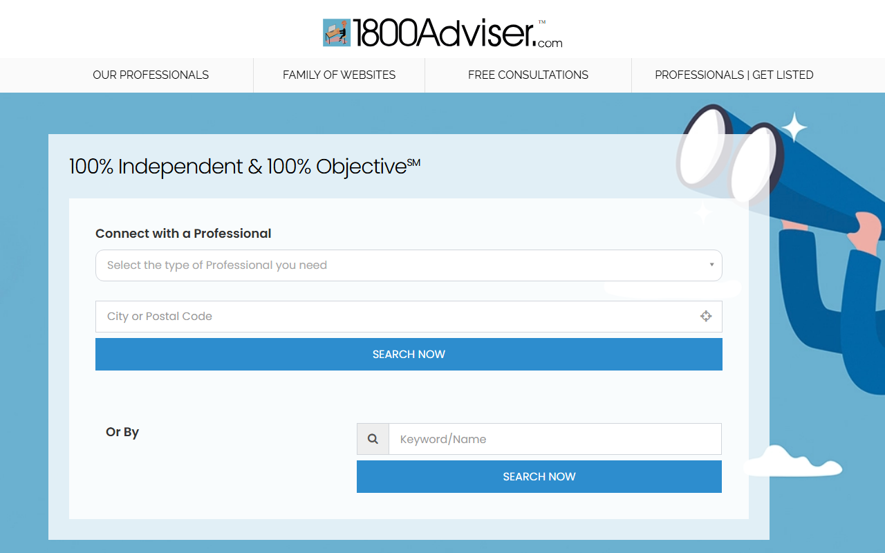 1-800-adviser.com screenshot