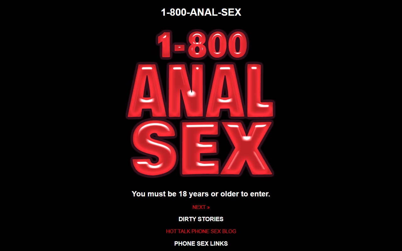 1-800-anal-sex.com screenshot