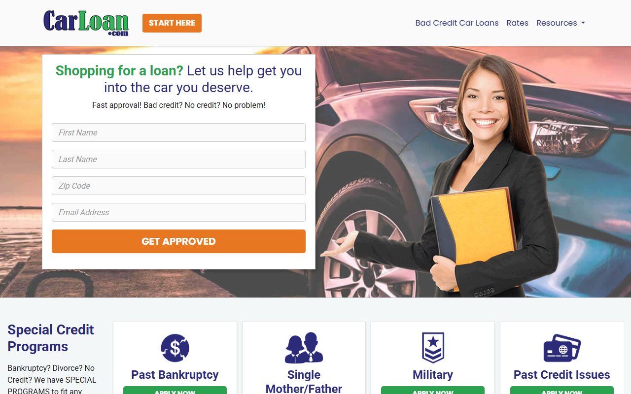 1-800-autoloan.com screenshot