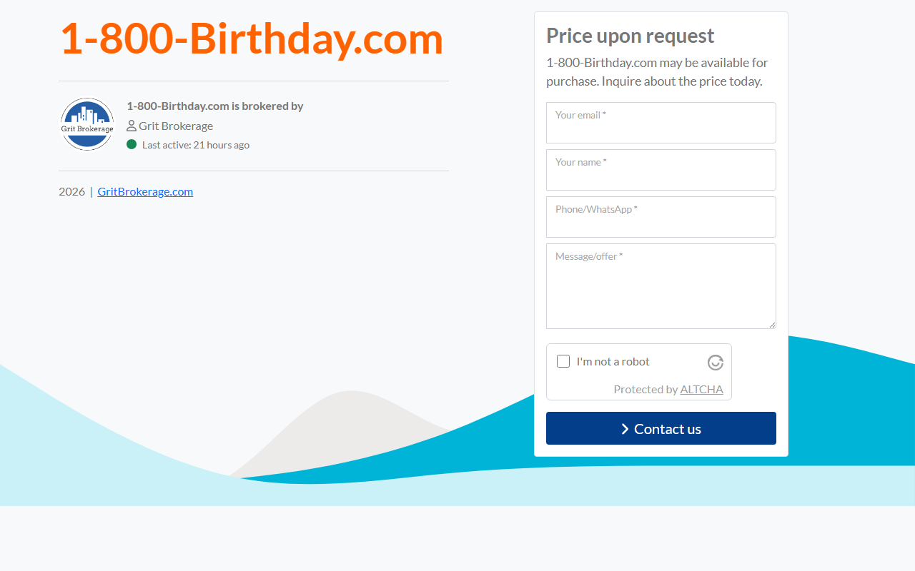 1-800-birthday.com screenshot
