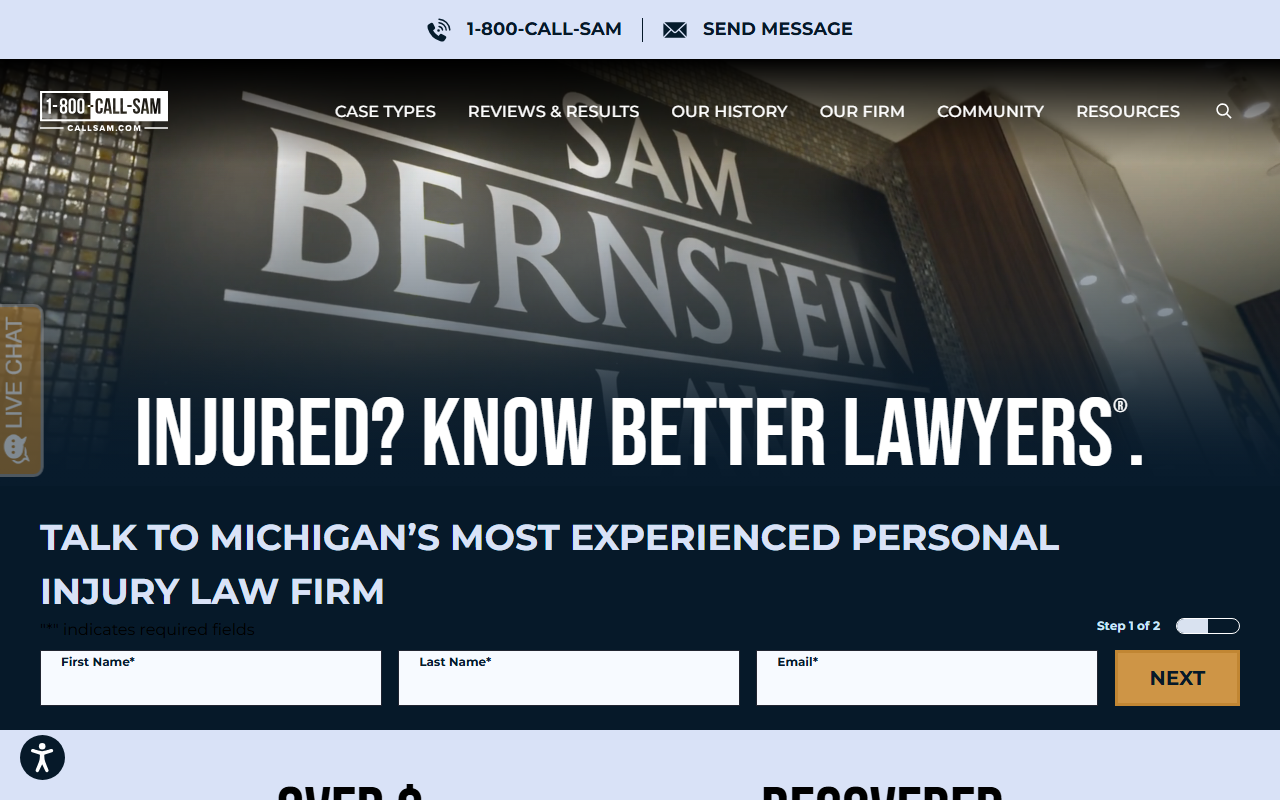 1-800-callsam.com screenshot