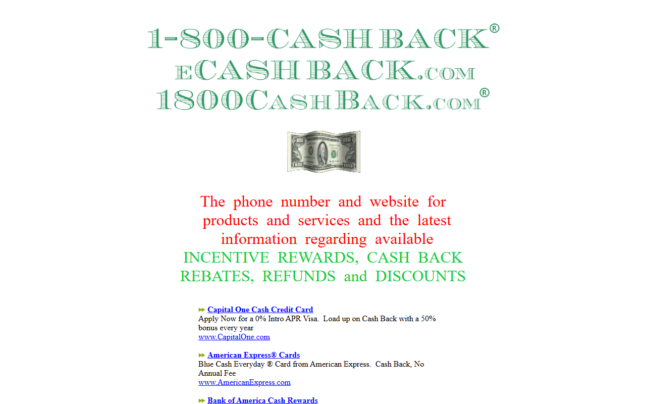 1-800-cashback.com screenshot