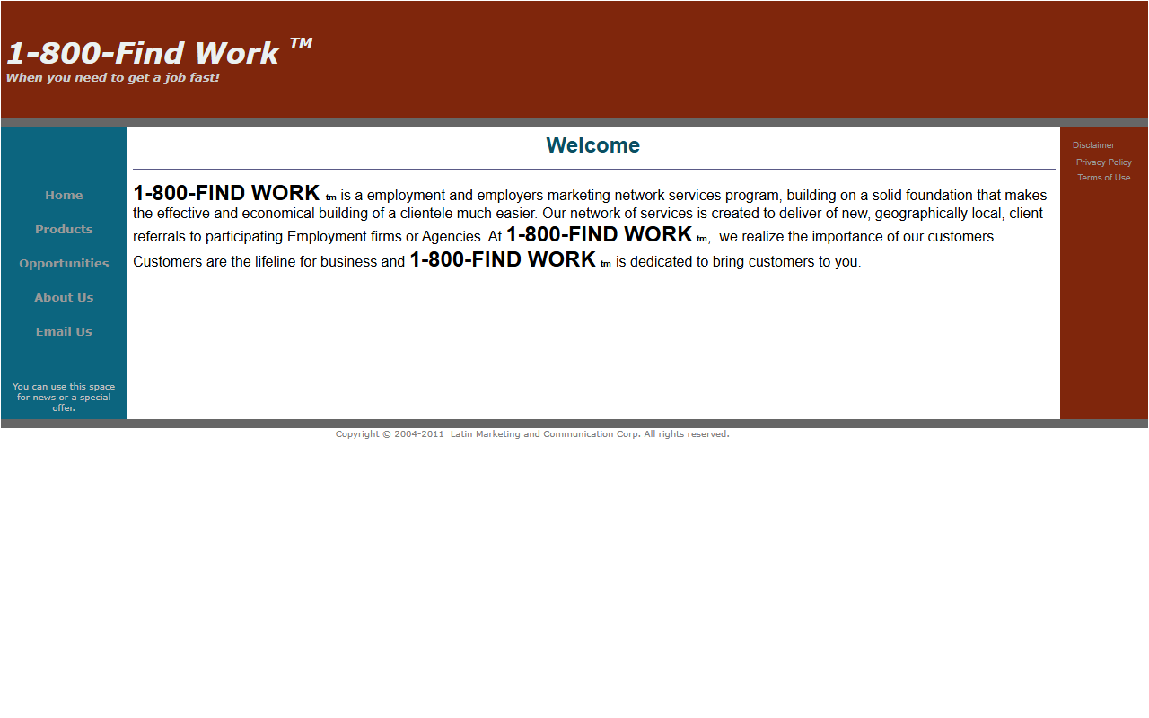 1-800-findwork.com screenshot