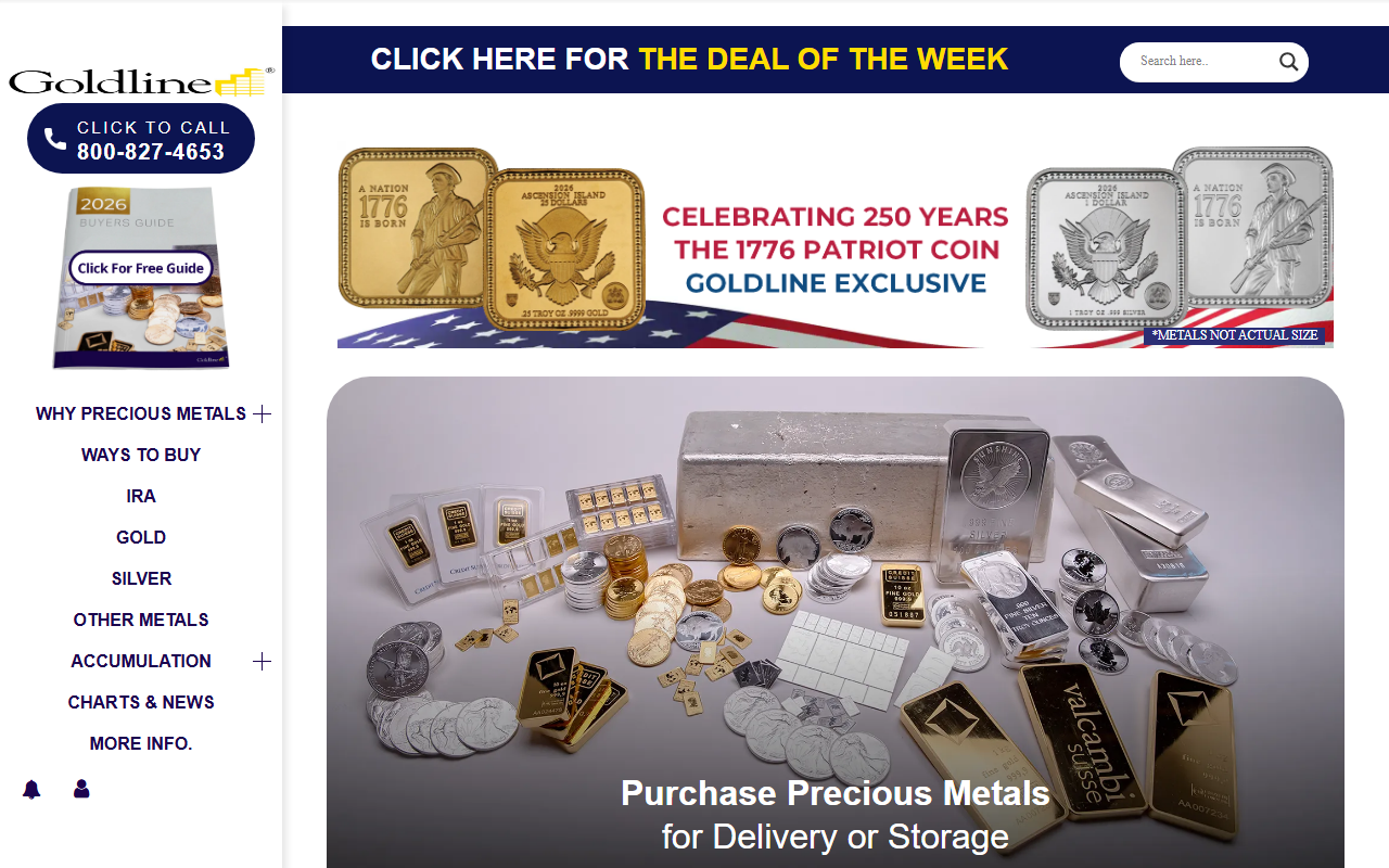1-800-goldline.com screenshot