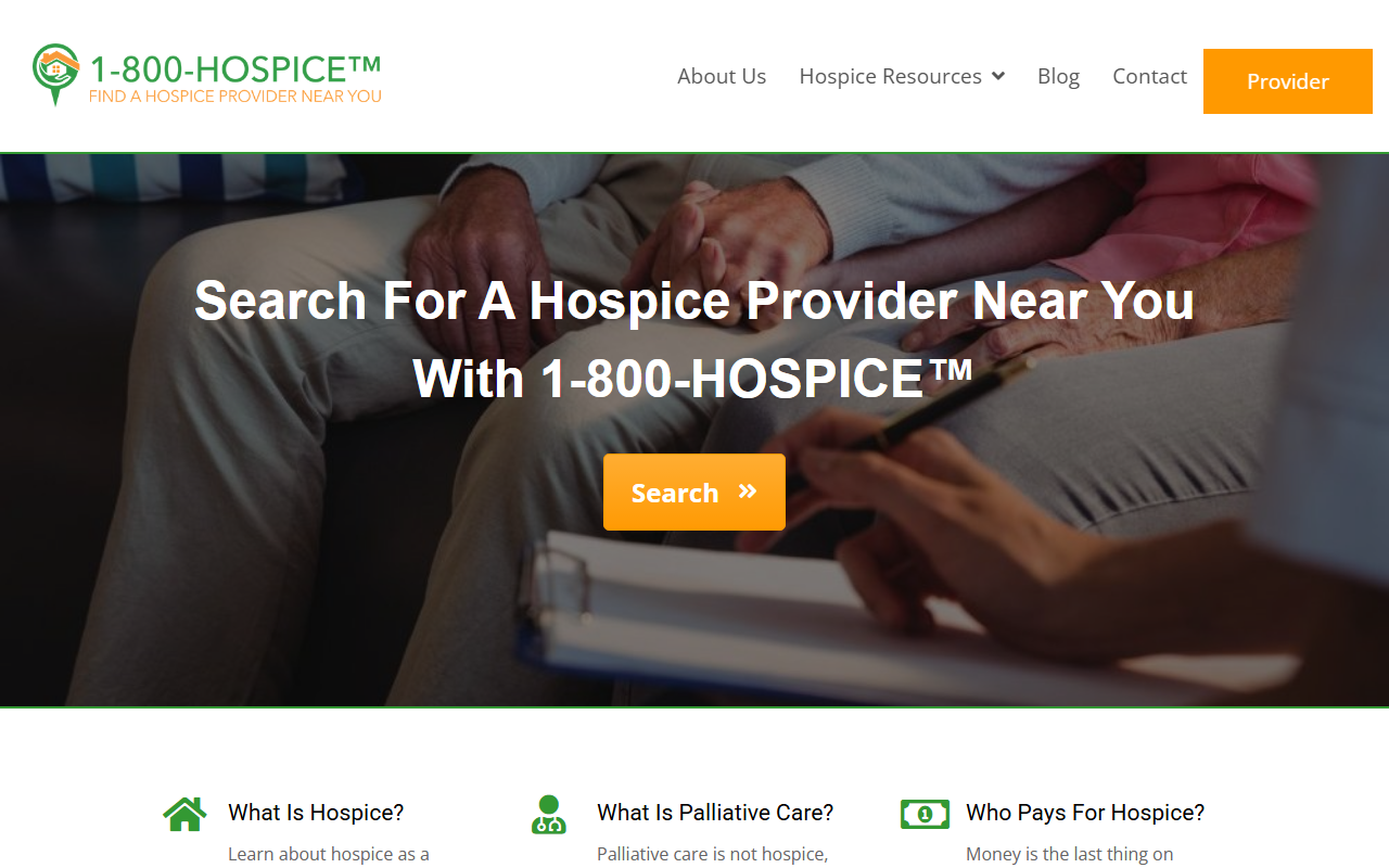 1-800-hospice.com screenshot