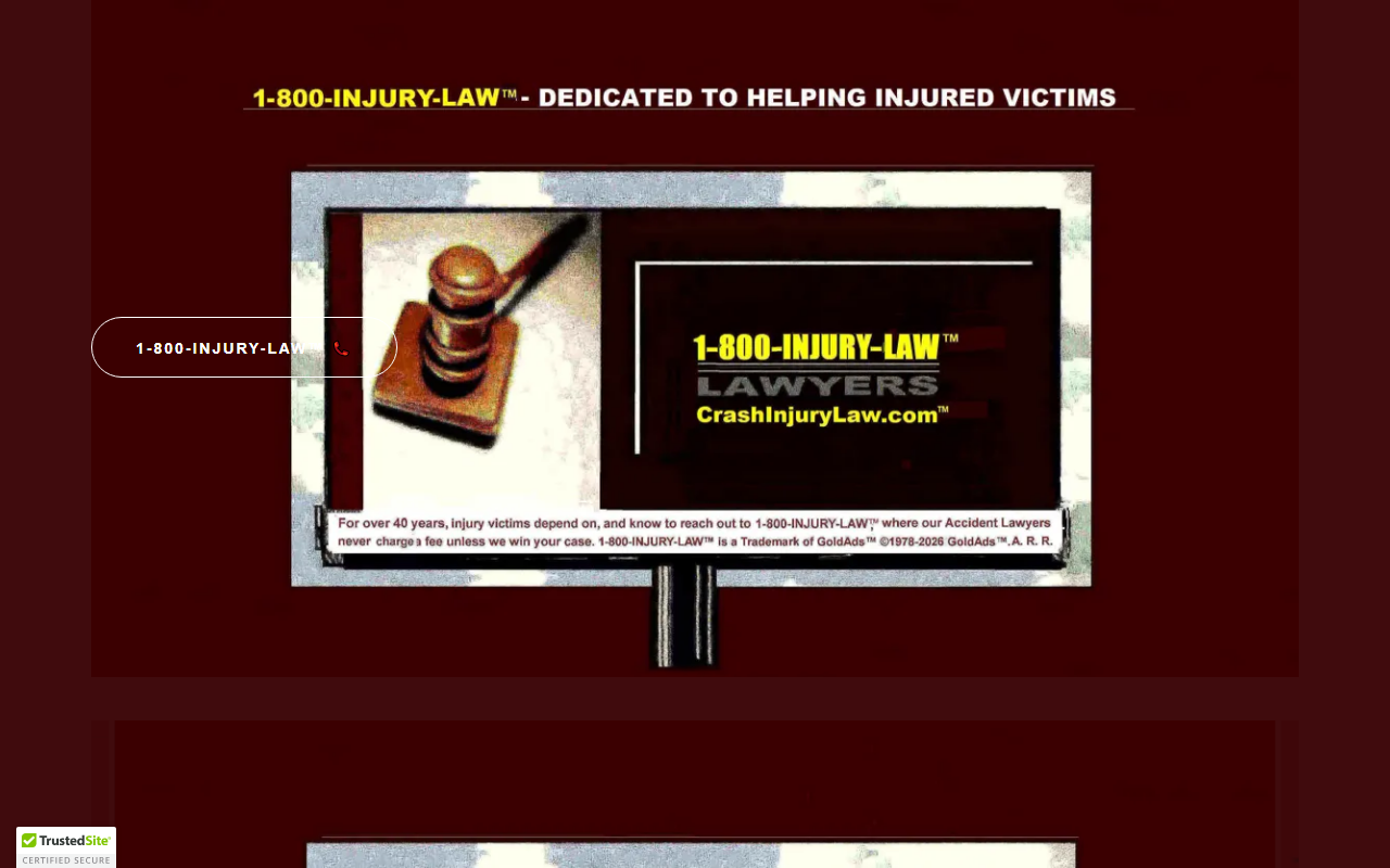 1-800-injurylaw.com screenshot