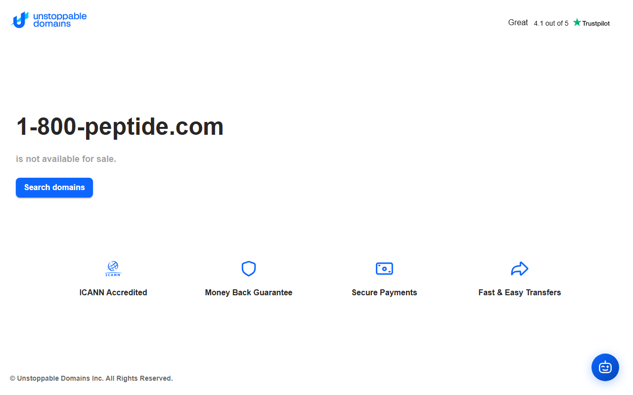 1-800-peptide.com screenshot