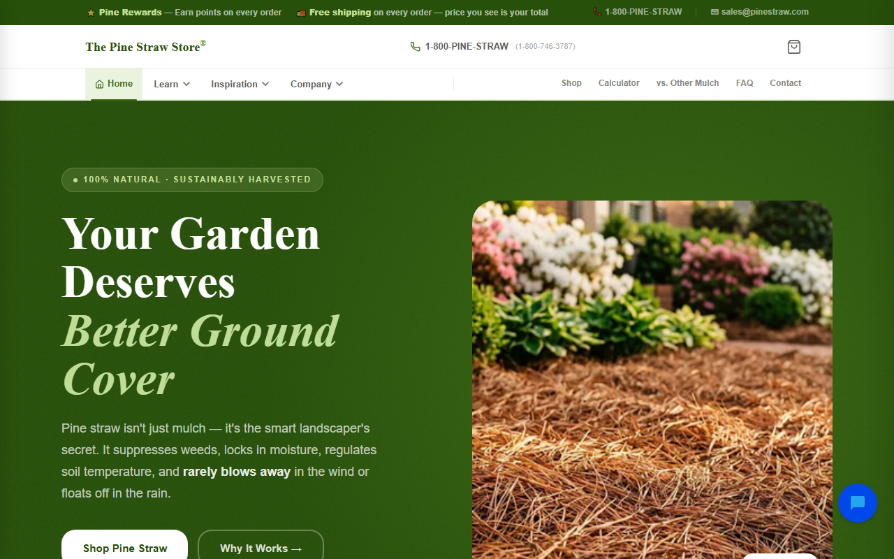 1-800-pine-straw.com screenshot