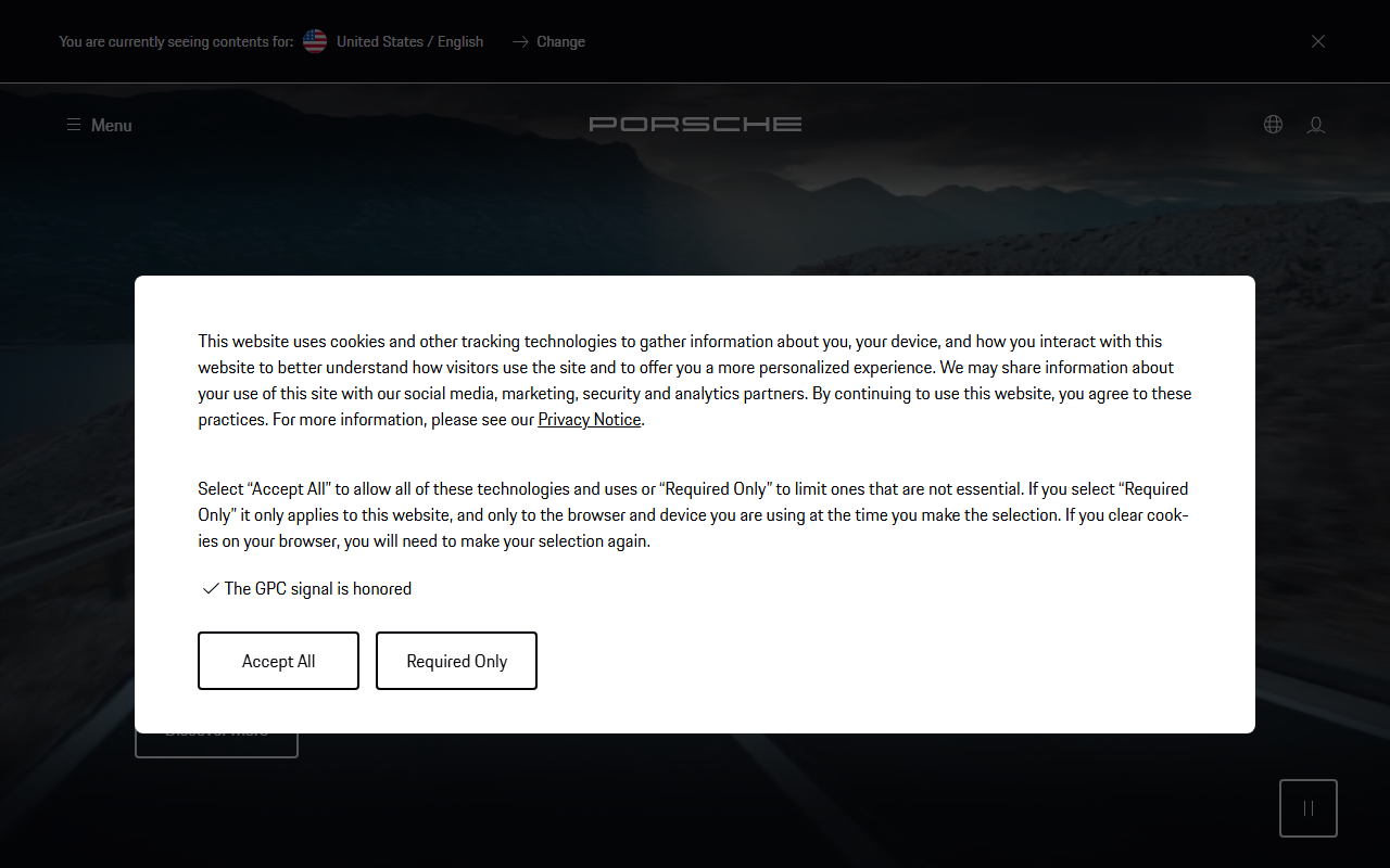 1-800-porsche.com screenshot