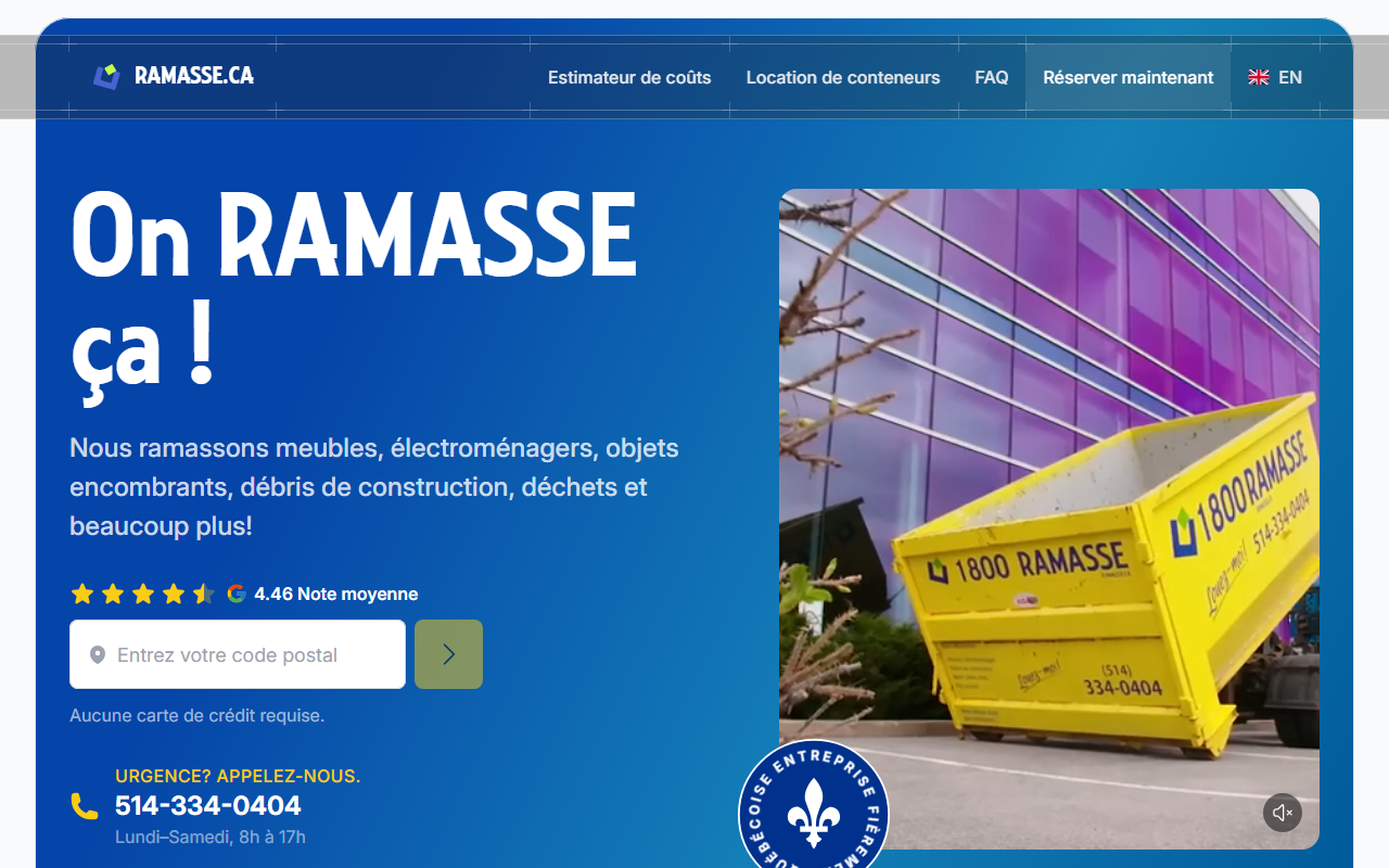 1-800-ramasse.com screenshot