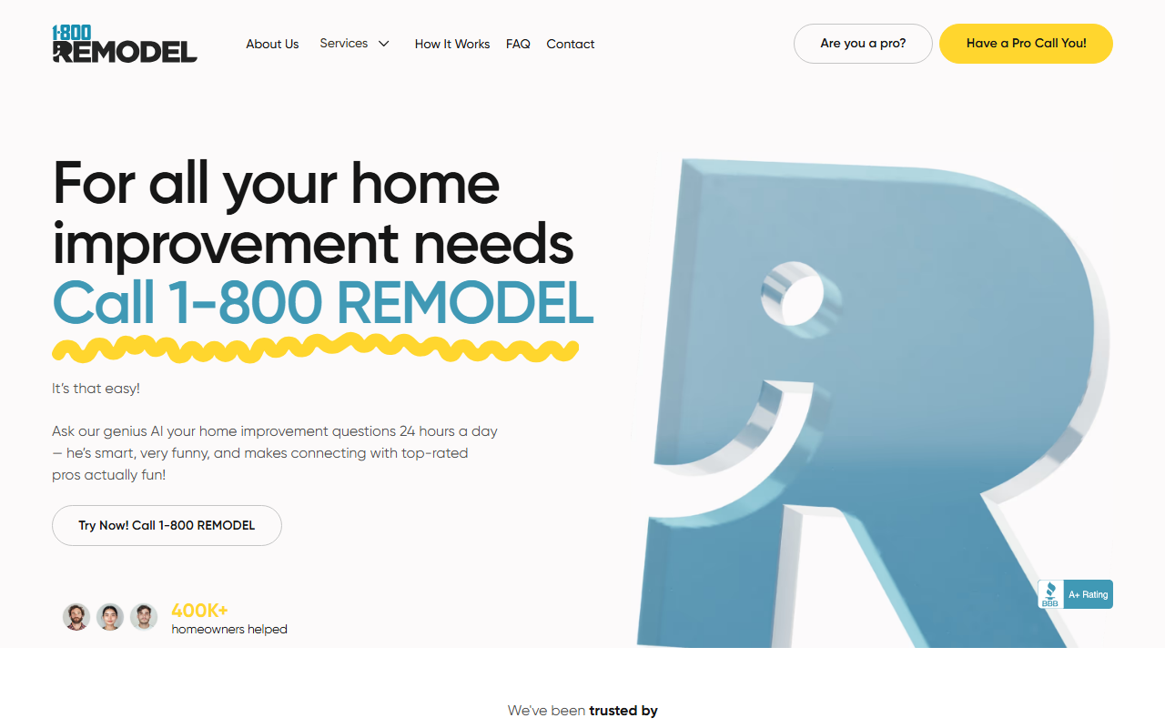 1-800-remodel.com screenshot
