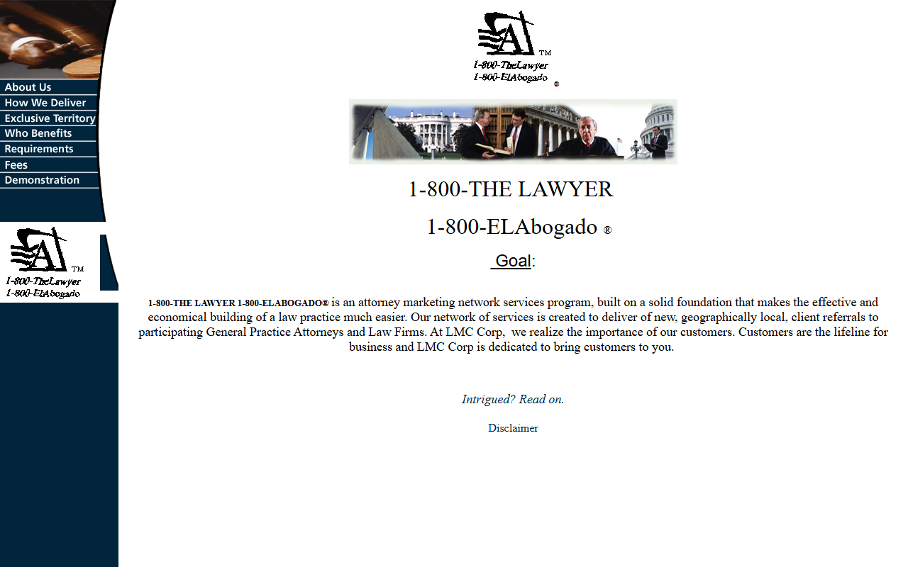 1-800-thelawyer.com screenshot