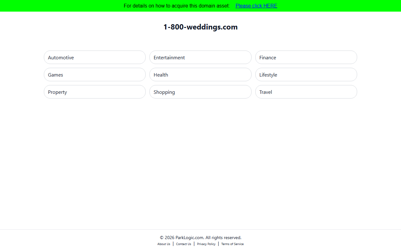 1-800-weddings.com screenshot