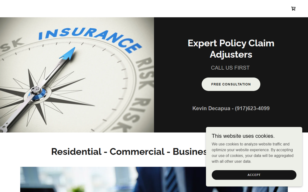 1-800adjusters.com screenshot