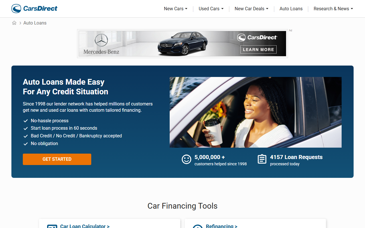 1-800autoyes.com screenshot