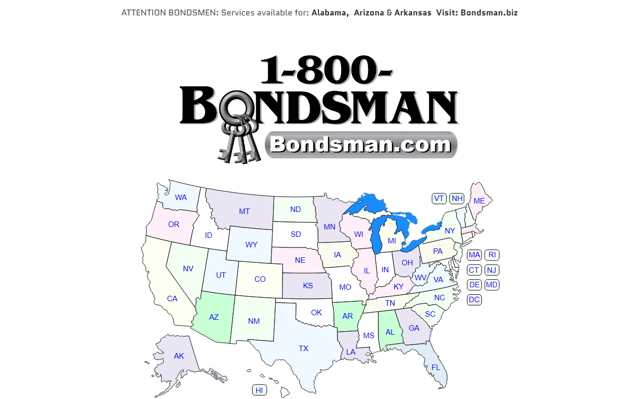 1-800bondsman.com screenshot