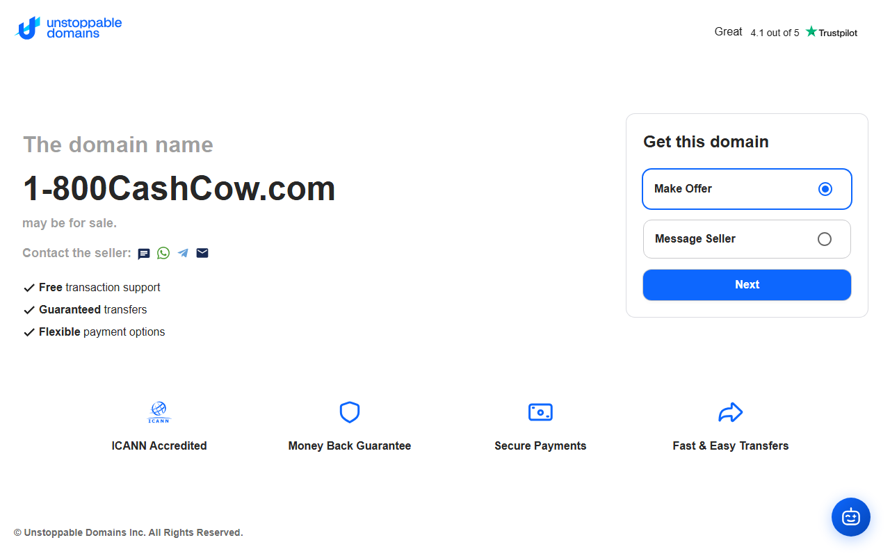 1-800cashcow.com screenshot