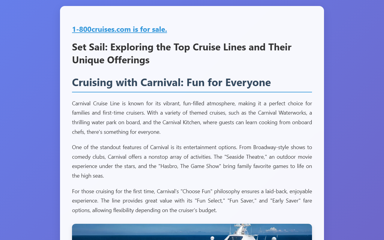 1-800cruises.com screenshot
