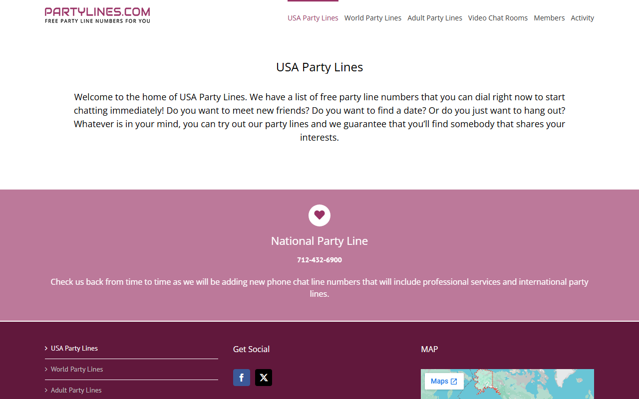 1-800partyline.com screenshot