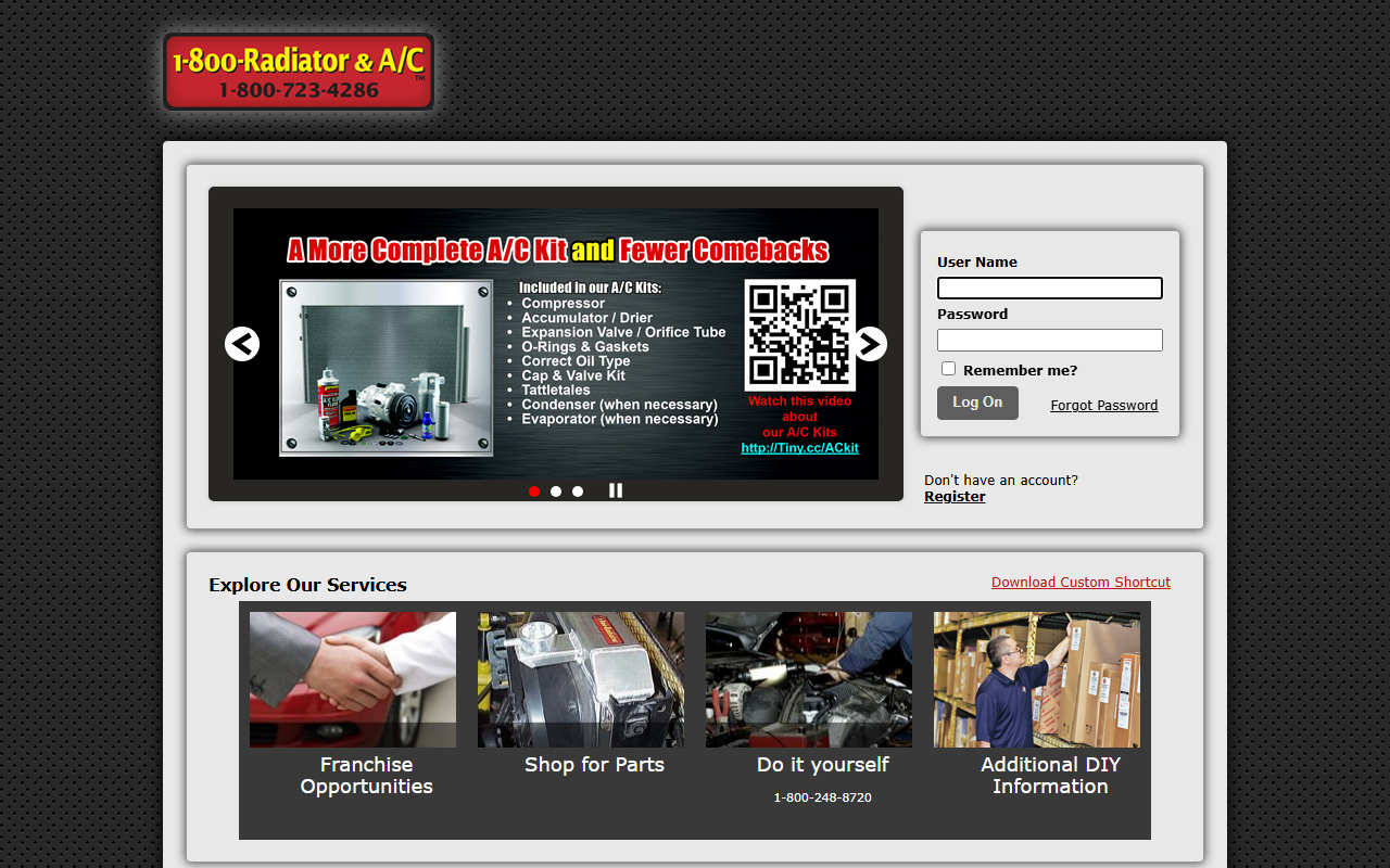 1-800radiators.com screenshot