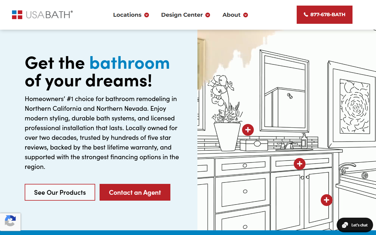 1-800usabath.com screenshot
