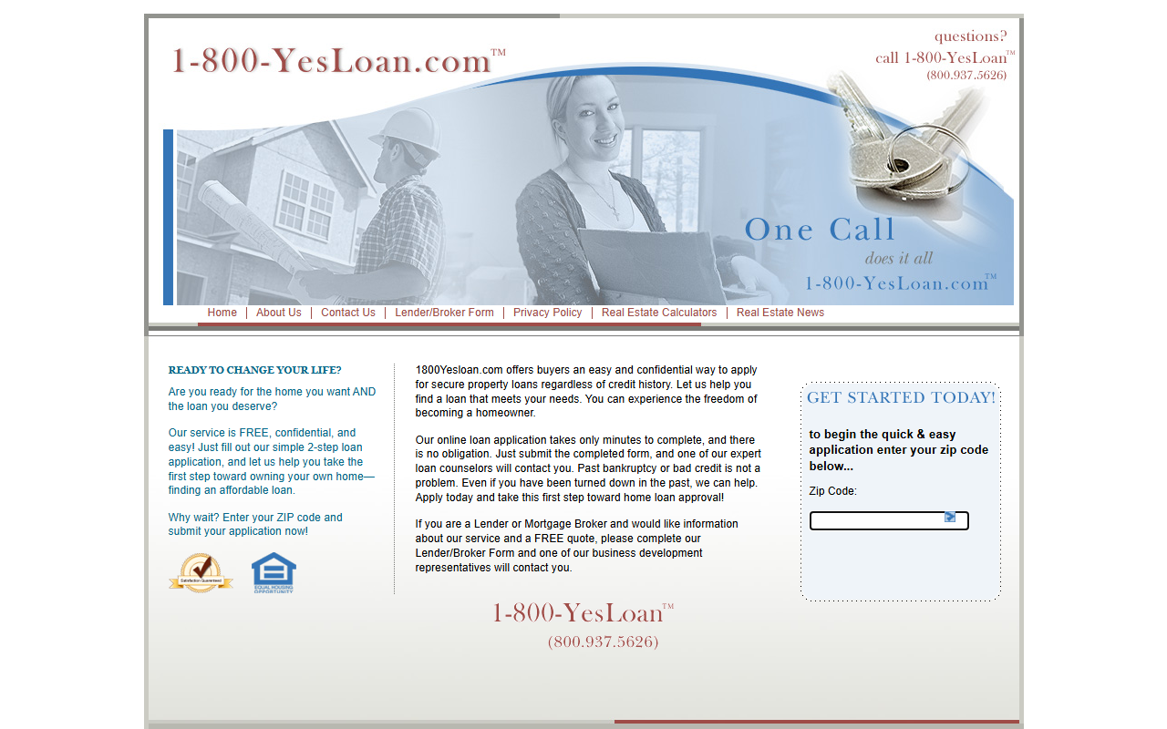 1-800yesloan.com screenshot