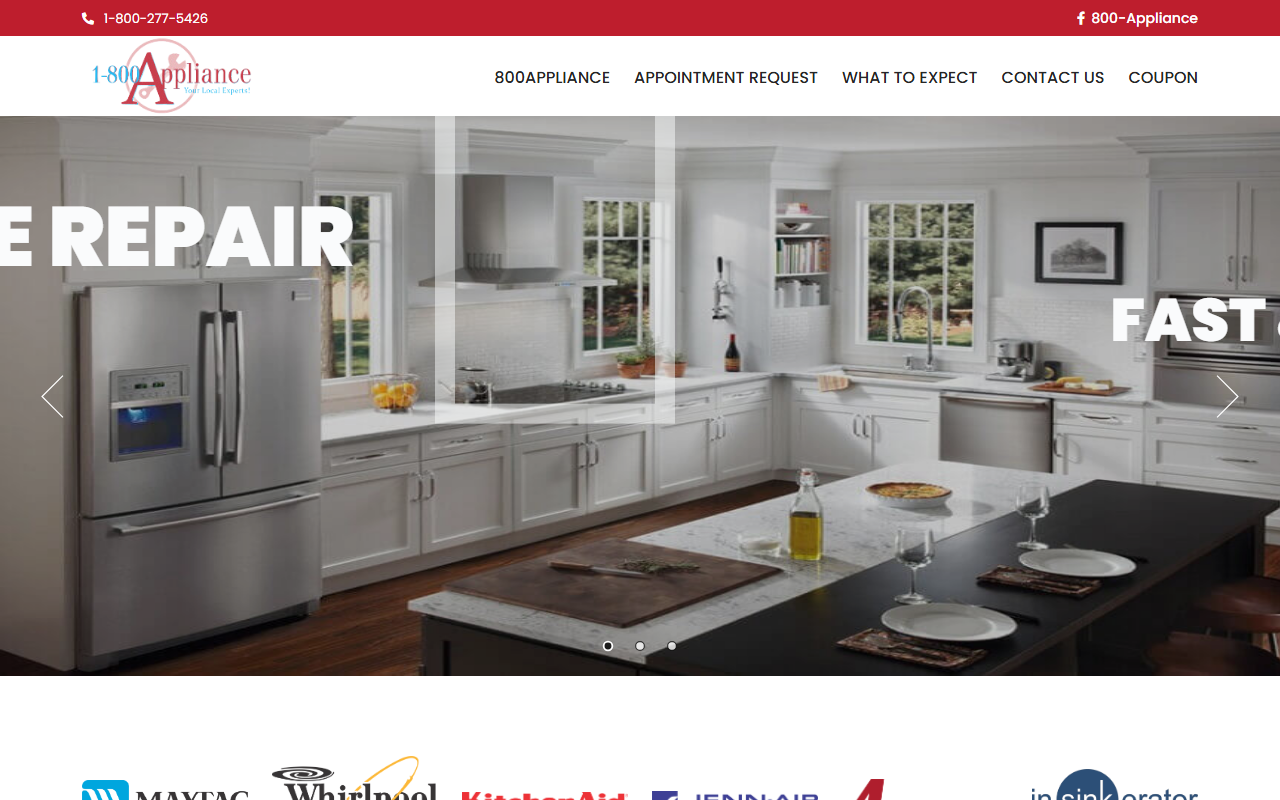 1-888-appliance.com screenshot