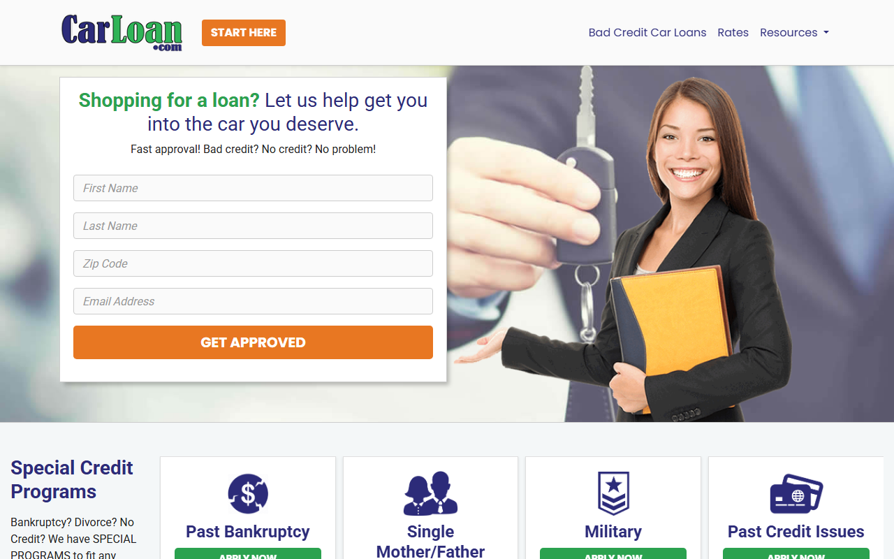 1-888-car-loan.com screenshot
