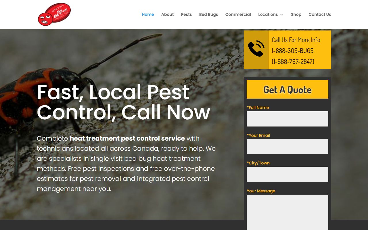 1-888-sos-bugs.com screenshot