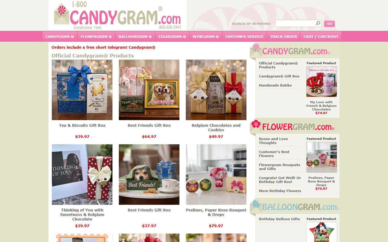1-888candygram.com screenshot