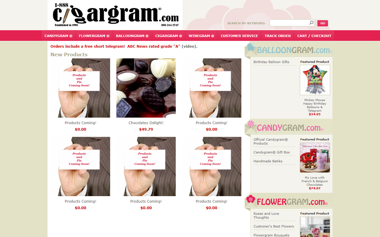 1-888cigargram.com screenshot