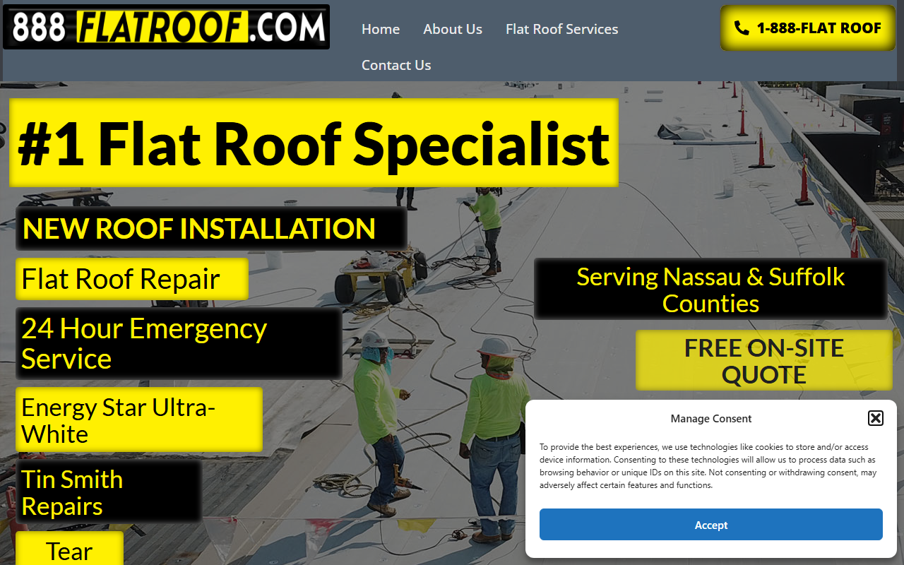 1-888flatroof.com screenshot