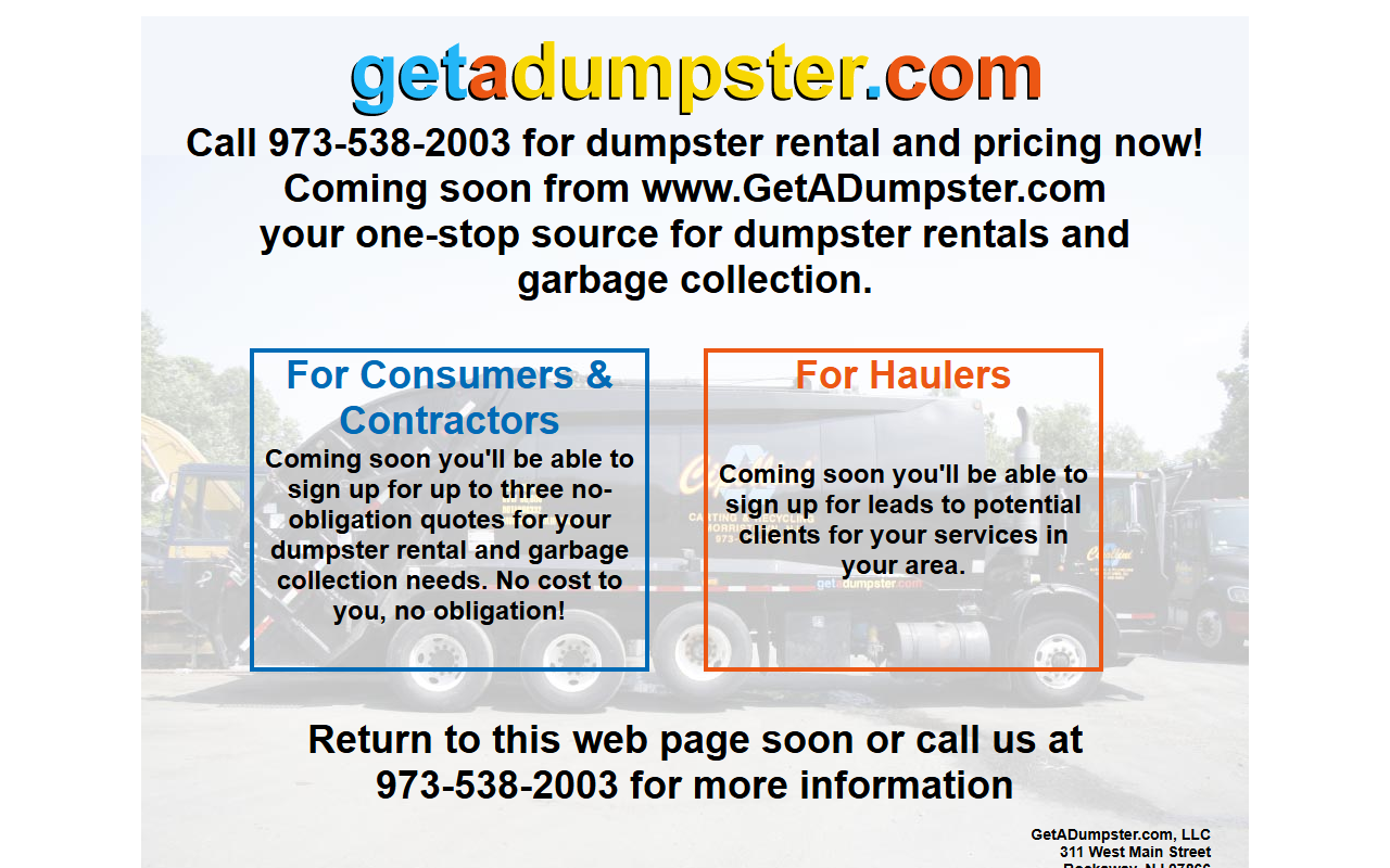1800-dumpster.com screenshot