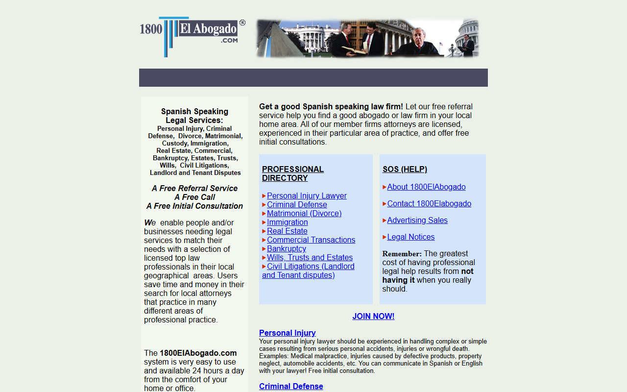 1800-elabogado.com screenshot