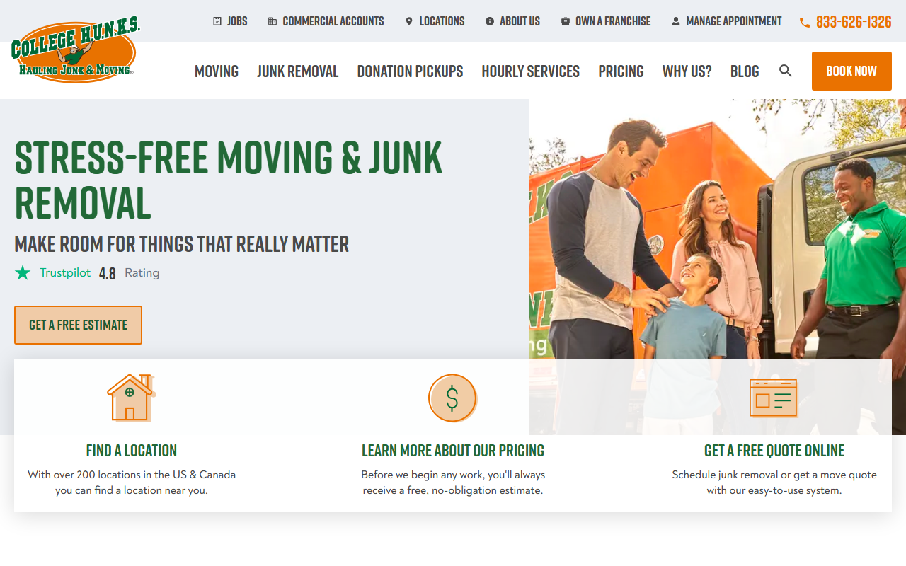 1800-junk-usa.com screenshot