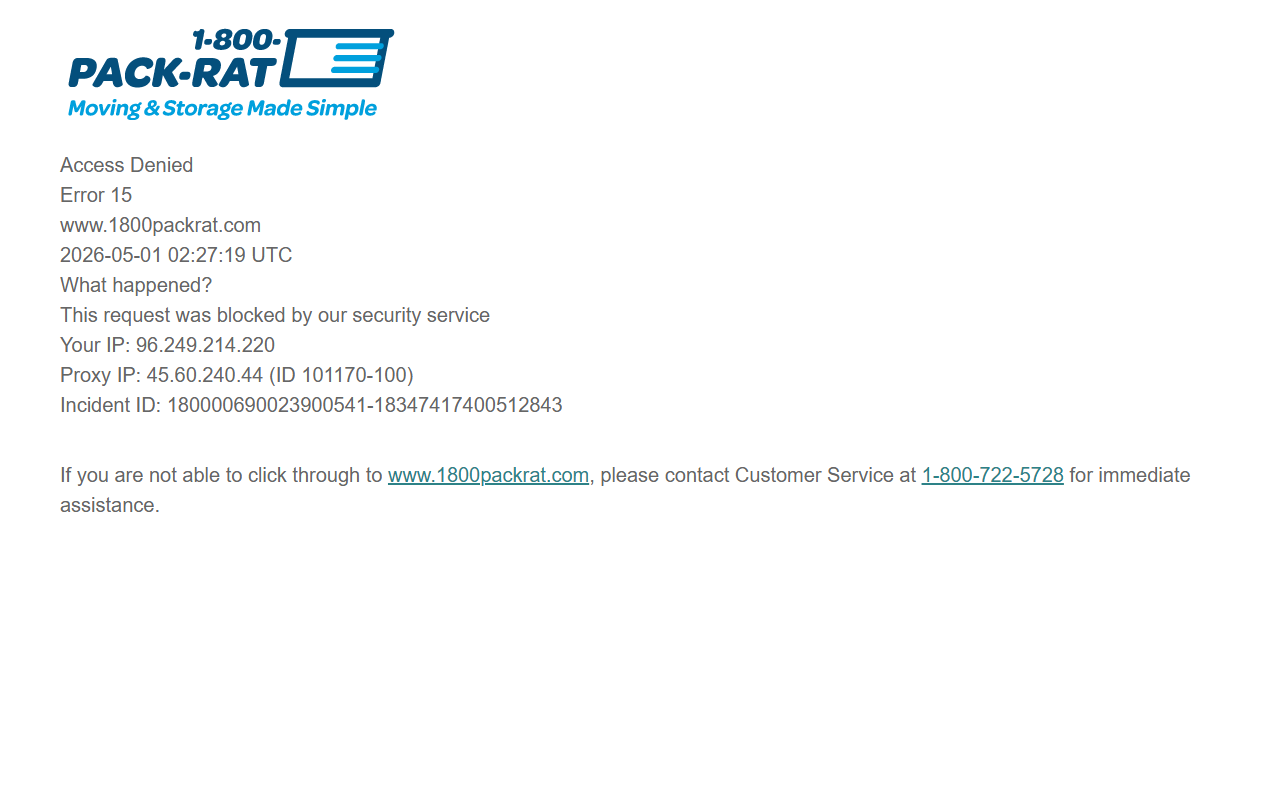 1800-pack-rat.com screenshot