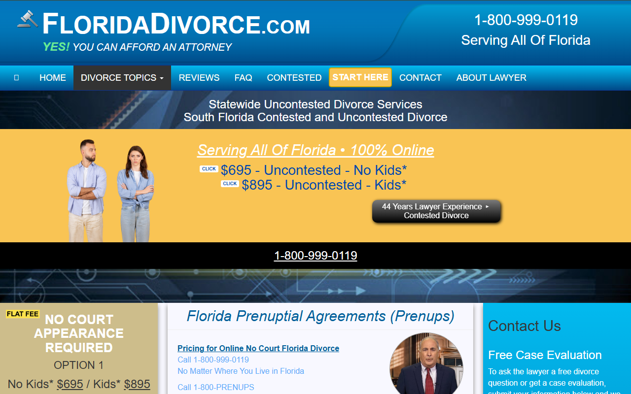 1800-prenups.com screenshot