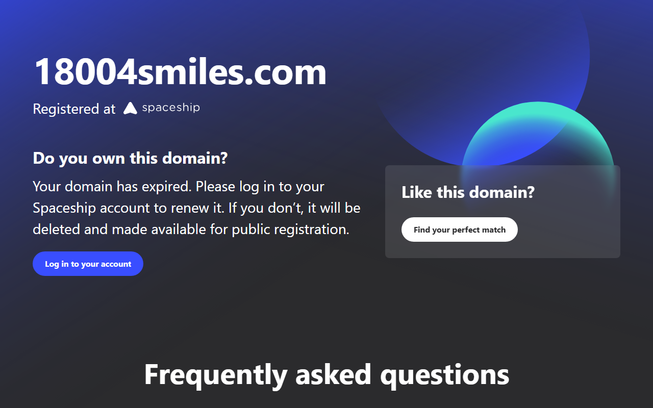 18004smiles.com screenshot