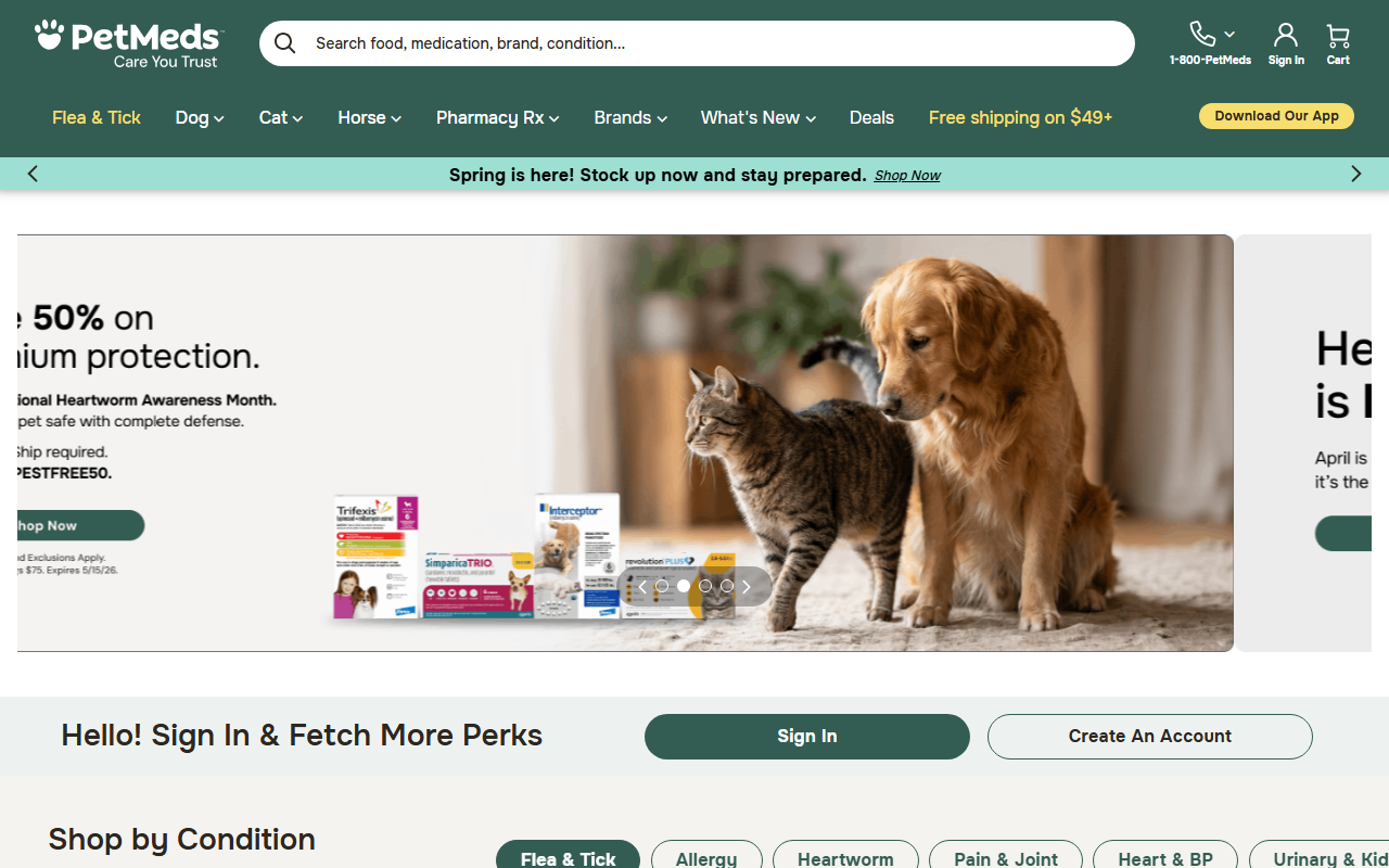 18009petmeds.com screenshot