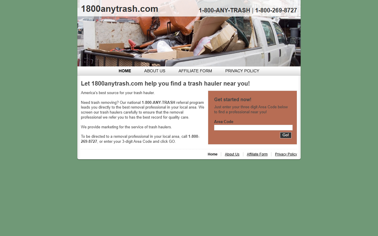 1800anytrash.com screenshot