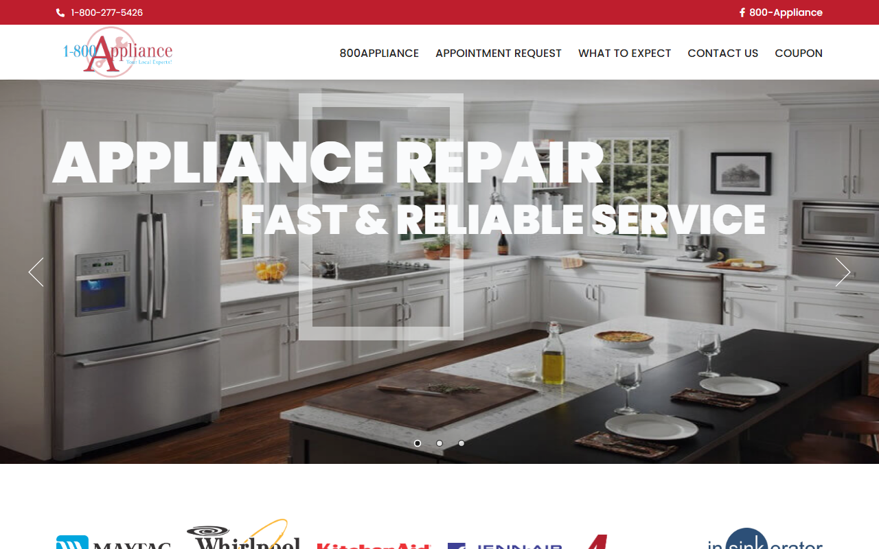 1800apliance.com screenshot