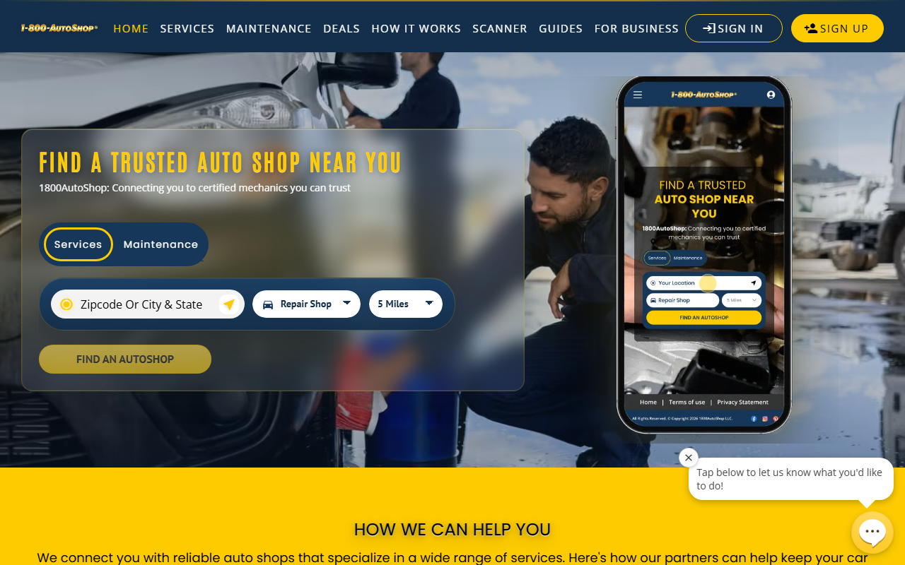 1800autoshop.com screenshot