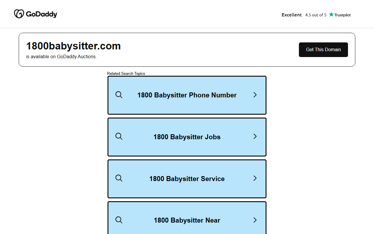 1800babysitter.com screenshot