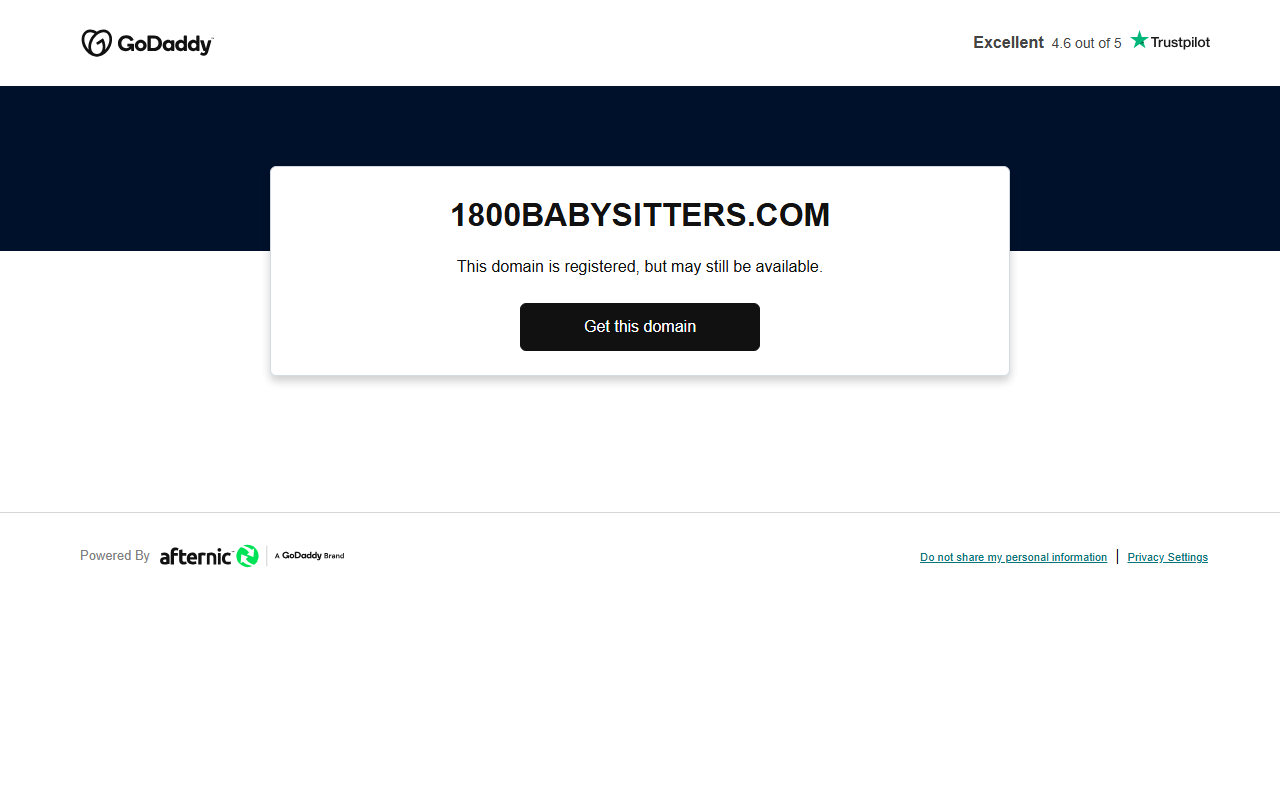 1800babysitters.com screenshot