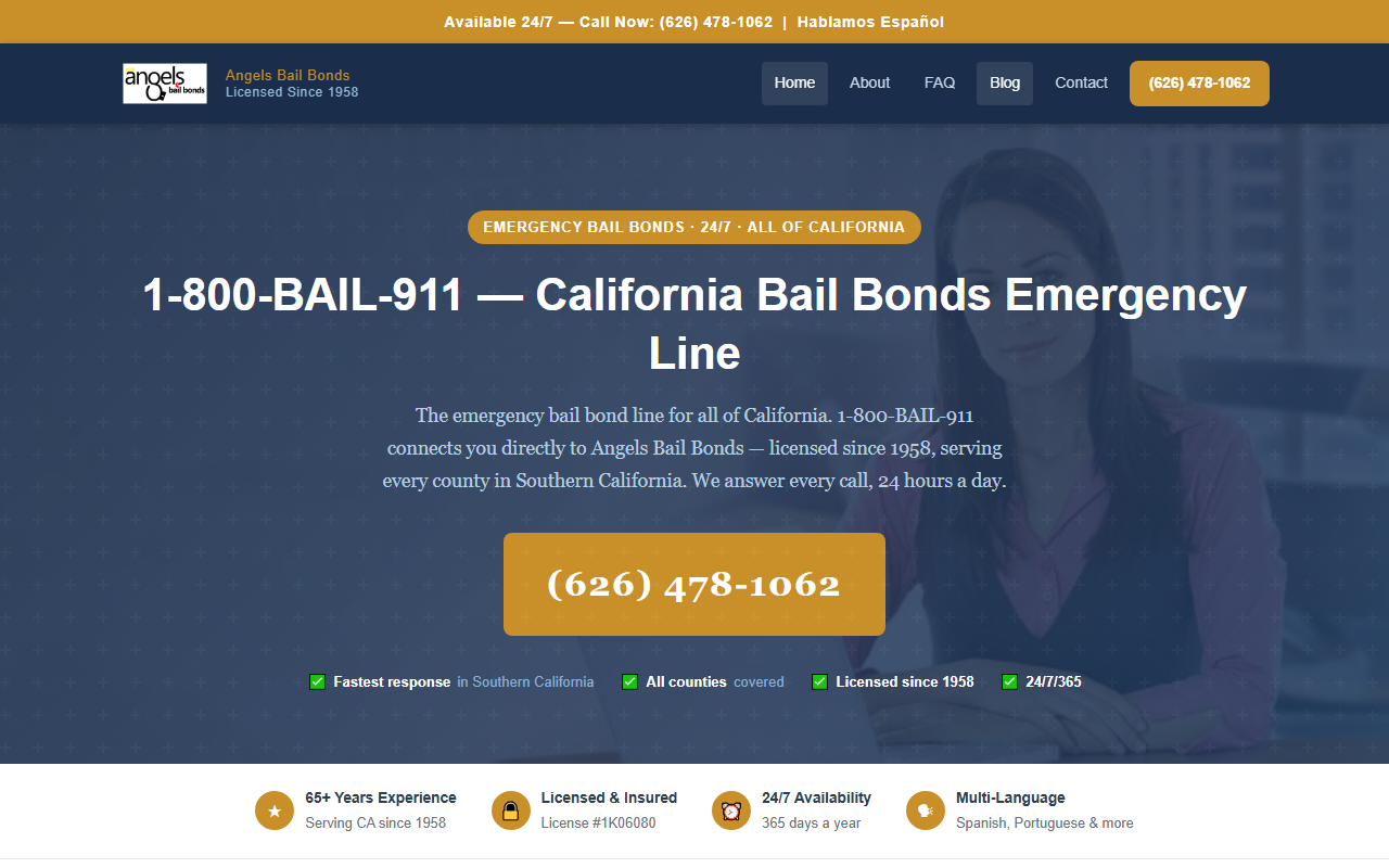 1800bail911.com screenshot