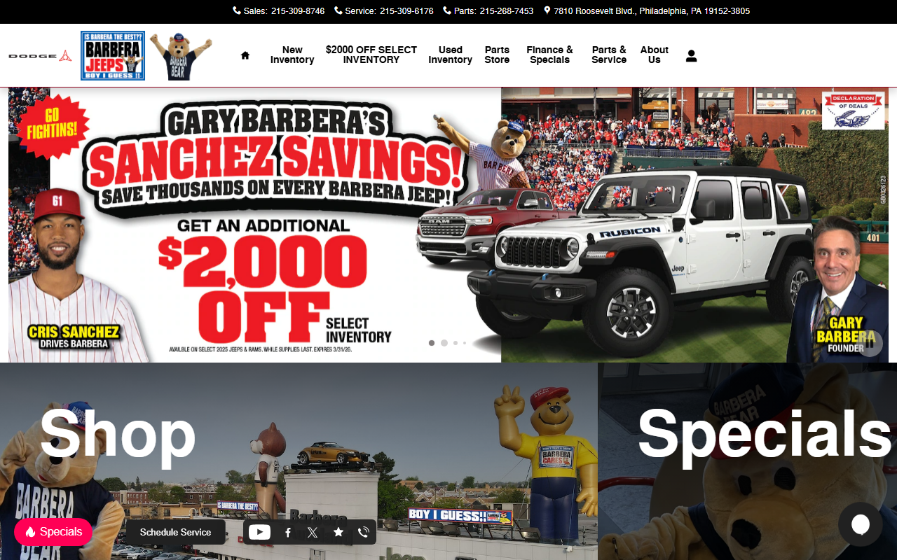 1800barbera.com screenshot
