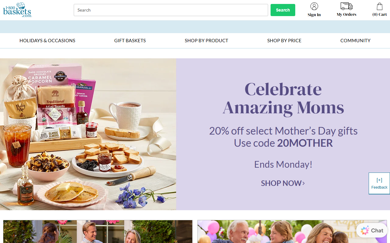 1800baskets.com screenshot