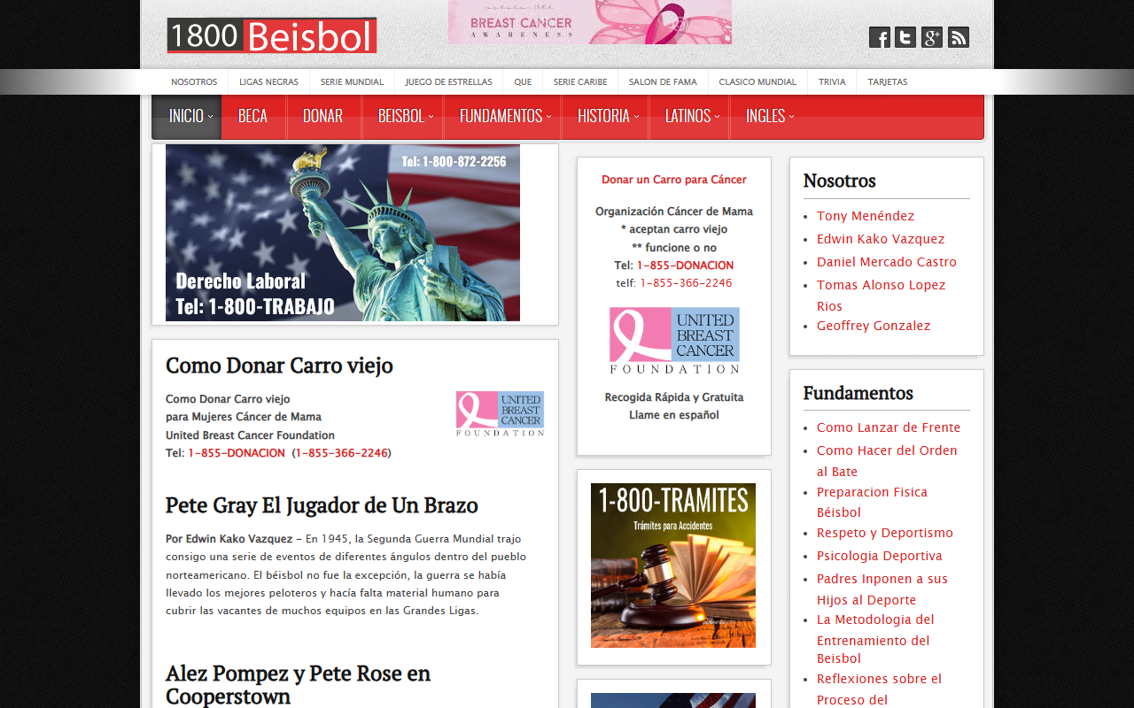 1800beisbol.com screenshot
