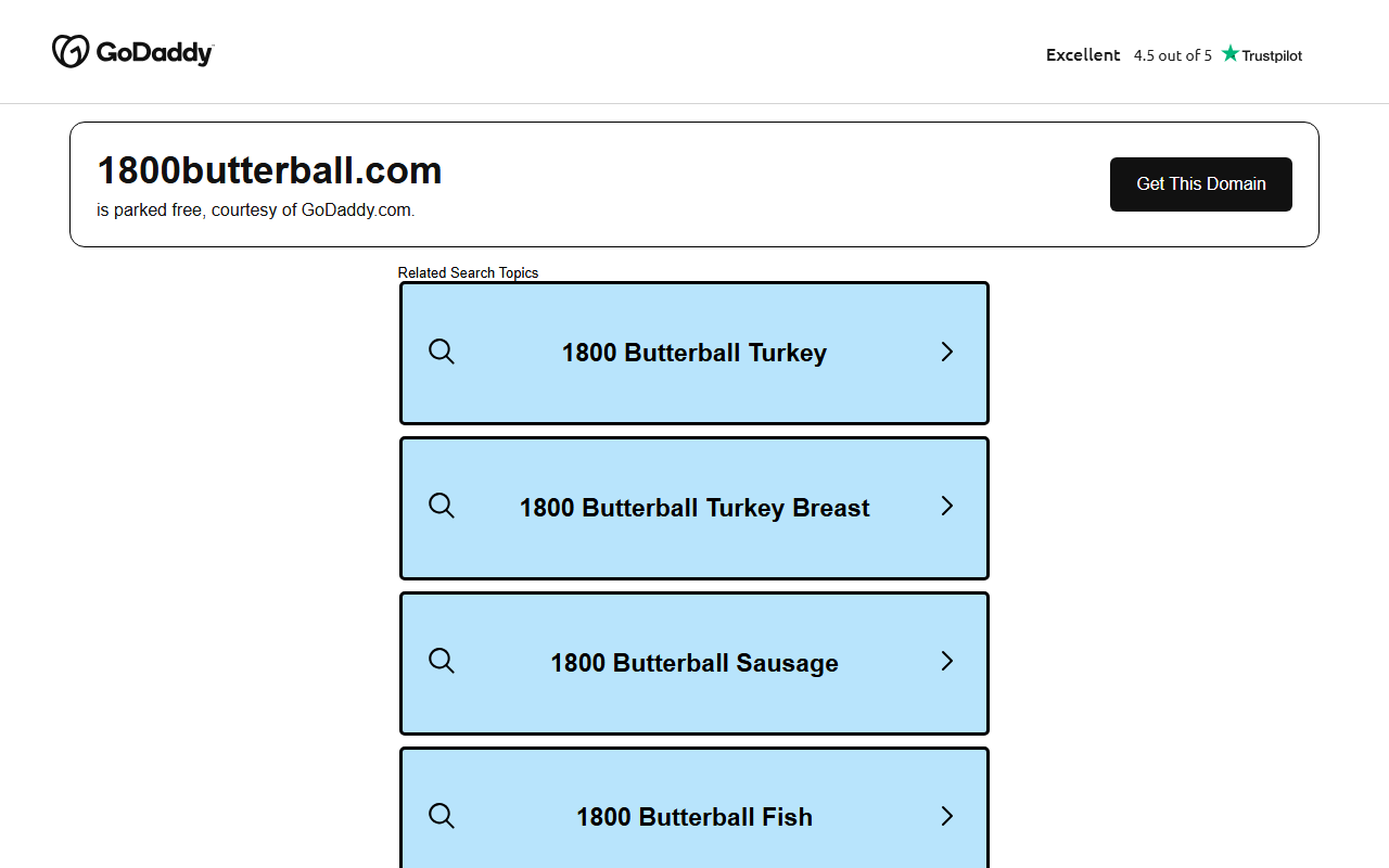 1800butterball.com screenshot