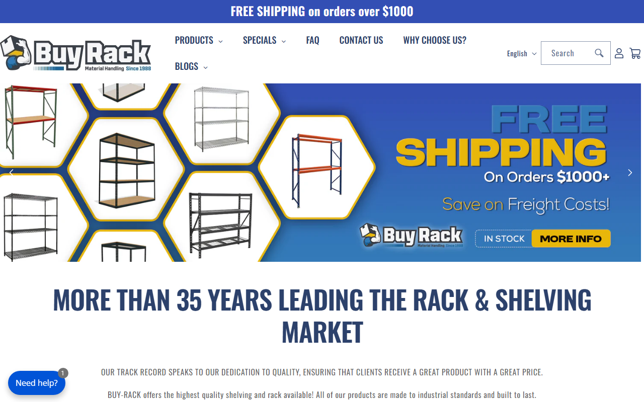 1800buyrack.com screenshot